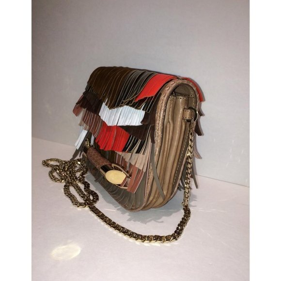 Jimmy Choo Zadie Fringe Elaphe Leather Crossbody - Picture 11 of 14